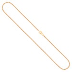 Goldkette als Ankerkette diamantiert in Gelbgold 375 / 9K, 36 cm lang, 1,7 mm breit, Gewicht ca. 3.1 g.