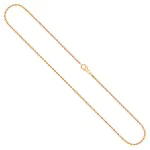 Goldkette als Ankerkette diamantiert in Gelbgold 375 / 9K, 38 cm lang, 1,7 mm breit, Gewicht ca. 3.3 g.
