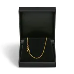 Goldkette als Ankerkette diamantiert in Gelbgold 750 / 18K, 42 cm lang, 1,7 mm breit, Gewicht ca. 5.4 g.