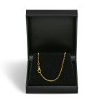 Goldkette als Ankerkette diamantiert in Gelbgold 750 / 18K, 45 cm lang, 1,7 mm breit, Gewicht ca. 5.7 g.