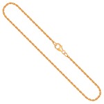 Goldkette als Ankerkette diamantiert in Gelbgold 375 / 9K, 45 cm lang, 1,9 mm breit, Gewicht ca. 4.9 g.