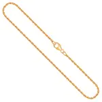 Goldkette als Ankerkette diamantiert in Gelbgold 750 / 18K, 40 cm lang, 1,9 mm breit, Gewicht ca. 7.1 g.