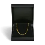 Goldkette als Ankerkette diamantiert in Gelbgold 333 / 8K, 60 cm lang, 1,9 mm breit, Gewicht ca. 7 g.