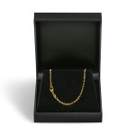 Goldkette als Ankerkette diamantiert in Gelbgold 333 / 8K, 70 cm lang, 1,9 mm breit, Gewicht ca. 7.6 g.