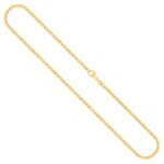 Goldkette als Panzerkette flach 0.8 Höhe in Gelbgold 333 / 8K, 95 cm lang, 2,4 mm breit, Gewicht ca. 12.6 g.