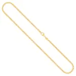 Goldkette als Panzerkette flach 0.8 Höhe in Gelbgold 585 / 14K, 50 cm lang, 2,4 mm breit, Gewicht ca. 7.9 g.