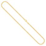 Goldkette als Panzerkette flach 0.8 Höhe in Gelbgold 585 / 14K, 60 cm lang, 2,4 mm breit, Gewicht ca. 8.8 g.
