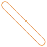 Goldkette als Panzerkette flach in Gelbgold 585 / 14K, 55 cm lang, 2,7 mm breit, Gewicht ca. 10.6 g.