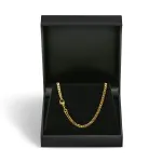Armband als Panzerkette flach in Gelbgold 375 / 9K, 18 cm lang, 2.7 mm breit, Gewicht ca. 3.2 g.