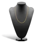Goldkette als Panzerkette flach in Gelbgold 585 / 14K, 55 cm lang, 3,4 mm breit, Gewicht ca. 15.5 g.