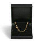 Goldkette als Panzerkette flach in Gelbgold 585 / 14K, 55 cm lang, 3,4 mm breit, Gewicht ca. 15.5 g.