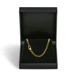 Armband als Panzerkette flach in Gelbgold 585 / 14K, 18,5 cm lang, 3,4 mm breit, Gewicht ca. 5.8 g.
