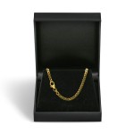 Armband als Panzerkette flach in Gelbgold 585 / 14K, 21 cm lang, 3,4 mm breit, Gewicht ca. 6.2 g.