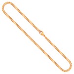 Goldkette als Panzerkette flach in Gelbgold 585 / 14K, 90 cm lang, 4,1 mm breit, Gewicht ca. 41.1 g.