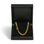 Goldkette als Panzerkette flach in Gelbgold 585 / 14K, 85 cm lang, 4,1 mm breit, Gewicht ca. 38.8 g.