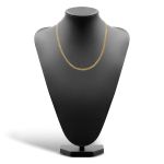 Goldkette als Panzerkette flach in Gelbgold 585 / 14K, 50 cm lang, 4,7 mm breit, Gewicht ca. 28.4 g.