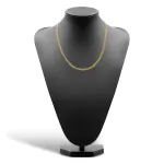 Goldkette als Panzerkette flach in Gelbgold 585 / 14K, 50 cm lang, 4,7 mm breit, Gewicht ca. 28.4 g.