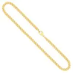 Goldkette als Panzerkette flach in Gelbgold 585 / 14K, 40 cm lang, 4,7 mm breit, Gewicht ca. 23.8 g.