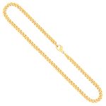 Goldkette als Panzerkette flach in Gelbgold 585 / 14K, 50 cm lang, 4,7 mm breit, Gewicht ca. 28.4 g.