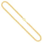 Goldkette als Panzerkette flach in Gelbgold 585 / 14K, 70 cm lang, 4,7 mm breit, Gewicht ca. 41.6 g.