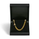 Goldkette als Panzerkette flach in Gelbgold 585 / 14K, 70 cm lang, 4,7 mm breit, Gewicht ca. 41.6 g.