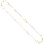 Goldkette als Panzerkette flach in Gelbgold 585 / 14K, 80 cm lang, 1,1 mm breit, Gewicht ca. 3.8 g.