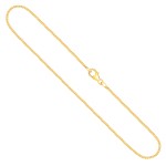 Goldkette als Panzerkette flach in Gelbgold 750 / 18K, 45 cm lang, 1,2 mm breit, Gewicht ca. 3.1 g.