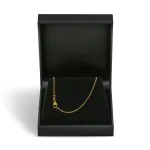 Goldkette als Panzerkette flach in Gelbgold 585 / 14K, 45 cm lang, 1,2 mm breit, Gewicht ca. 2.5 g.