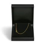 Goldkette als Panzerkette flach in Gelbgold 750 / 18K, 42 cm lang, 1,2 mm breit, Gewicht ca. 2.9 g.