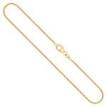 Goldkette als Panzerkette flach in Gelbgold 375 / 9K, 45 cm lang, 1,4 mm breit, Gewicht ca. 2.5 g.