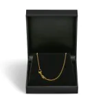 Goldkette als Panzerkette flach in Gelbgold 333 / 8K, 42 cm lang, 1,4 mm breit, Gewicht ca. 2.4 g.