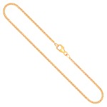 Goldkette als Panzerkette flach in Gelbgold 750 / 18K, 60 cm lang, 1,7 mm breit, Gewicht ca. 7.3 g.