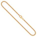 Goldkette als Panzerkette flach in Gelbgold 750 / 18K, 55 cm lang, 2,1 mm breit, Gewicht ca. 9.8 g.