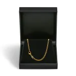 Goldkette als Panzerkette flach in Gelbgold 750 / 18K, 55 cm lang, 2,1 mm breit, Gewicht ca. 9.8 g.
