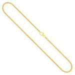 Goldkette als Panzerkette flach 1,1 Höhe in Gelbgold 333 / 8K, 55 cm lang, 2,4 mm breit, Gewicht ca. 8.7 g.