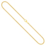 Goldkette als Panzerkette flach 1.1 Höhe in Gelbgold 333 / 8K, 36 cm lang, 2,4 mm breit, Gewicht ca. 5.6 g.