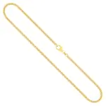 Goldkette als Panzerkette flach 1.1 Höhe in Gelbgold 585 / 14K, 50 cm lang, 2,4 mm breit, Gewicht ca. 9.6 g.