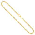 Goldkette als Panzerkette in Gelbgold 750 / 18 Karat, 70 cm lang, 2.7 mm breit, Gewicht ca. 21,3 g.