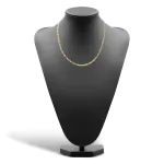Goldkette als Dollarkette satiniert in Gelbgold 585 / 14 Karat, 55 cm lang, 3.7 mm breit, Gewicht ca. 24,1 g.