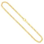 Goldkette als Dollarkette in Gelbgold 333 / 8K, 65 cm lang, 3,7 mm breit, Gewicht ca. 24.7 g.