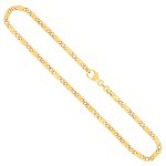 Goldkette als Dollarkette in Gelbgold 333 / 8K, 75 cm lang, 3,7 mm breit, Gewicht ca. 28.5 g.