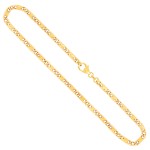 Goldkette als Dollarkette in Gelbgold 585 / 14K, 38 cm lang, 3,7 mm breit, Gewicht ca. 17.7 g.