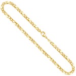 Goldkette als Dollarkette in Gelbgold 333 / 8K, 55 cm lang, 4,9 mm breit, Gewicht ca. 32.8 g.