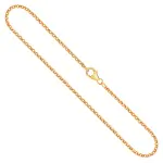 Goldkette als Erbskette in Gelbgold 750 / 18K, 34 cm lang, 2 mm breit, Gewicht ca. 5.1 g.