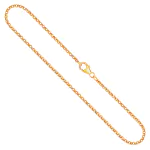Goldkette als Erbskette in Gelbgold 750 / 18 Karat, 90 cm lang, 2 mm breit, Gewicht ca. 13,4 g.