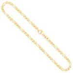Goldkette als Panzerstegkette in Gelbgold 333 / 8K, 50 cm lang, 2,5 mm breit, Gewicht ca. 4.6 g.
