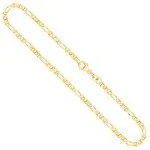 Goldkette als Panzerstegkette in Gelbgold 375 / 9 Karat, 50 cm lang, 2.5 mm breit, Gewicht ca. 4.9 g.