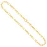 Goldkette als Panzerstegkette in Gelbgold 585 / 14 Karat, 45 cm lang, 2.5 mm breit, Gewicht ca. 4.6 g.