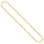 Goldkette als Panzerstegkette in Gelbgold 585 / 14K, 50 cm lang, 3,1 mm breit, Gewicht ca. 5.5 g.