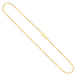 Goldkette als Panzerstegkette in Gelbgold 333 / 8K, 42 cm lang, 1,9 mm breit, Gewicht ca. 3 g.